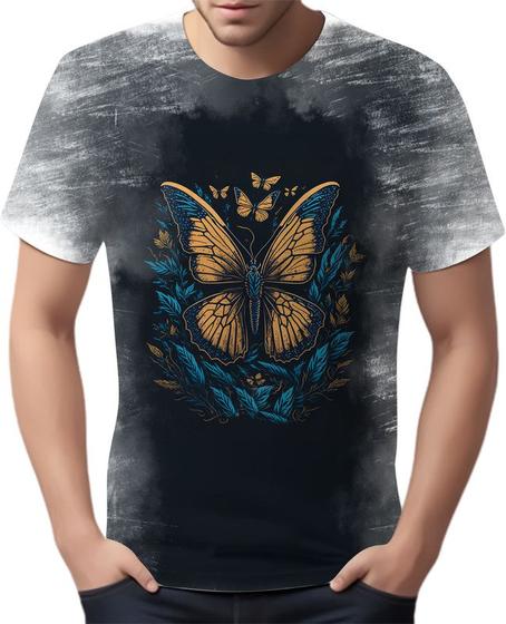 Imagem de Camiseta Camisa Estampada Borboleta Mariposa Insetos HD 3