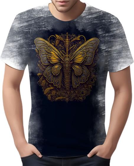 Imagem de Camiseta Camisa Estampada Steampunk Borboleta Tecnovapor 5