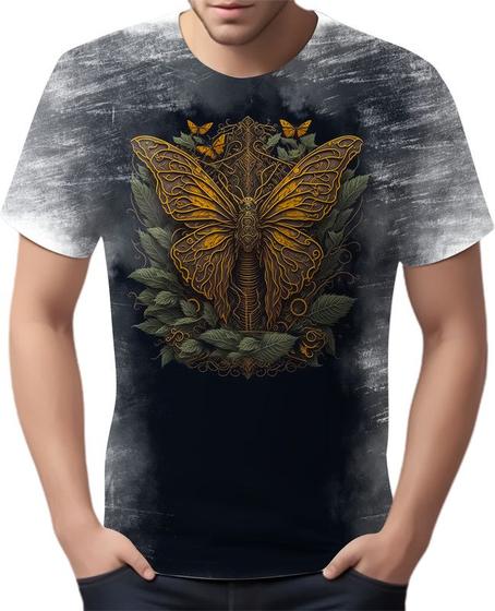 Imagem de Camiseta Camisa Estampada Steampunk Borboleta Tecnovapor 6