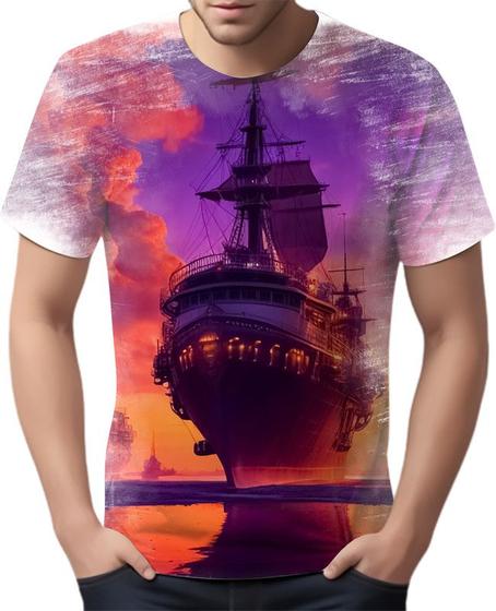 Imagem de Camiseta Camisa Estampada Steampunk Navio Embarcação HD 6