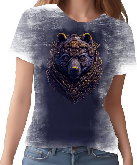 Imagem de Camiseta Camisa Estampada Steampunk Urso Tecnovapor HD 4