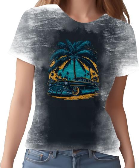 Imagem de Camiseta Camisa Estampadas Carros Moda Cenário Praia HD 1