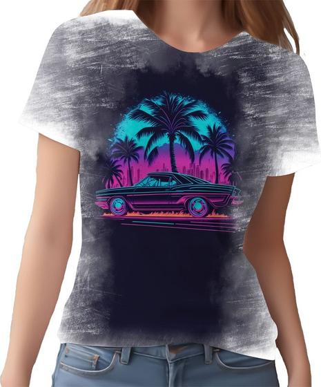 Imagem de Camiseta Camisa Estampadas Carros Moda Cenário Praia HD 2