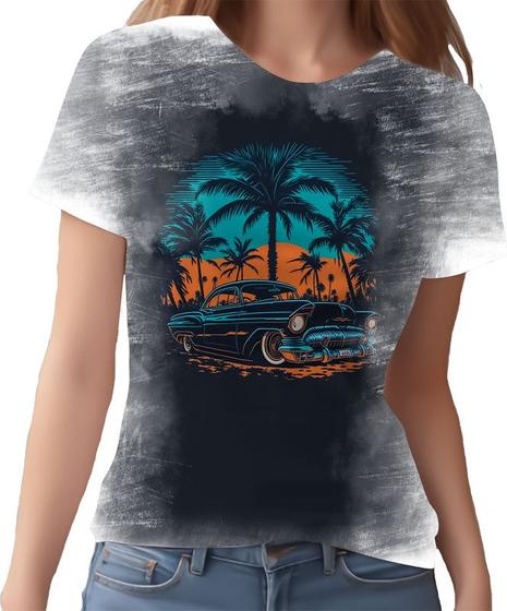 Imagem de Camiseta Camisa Estampadas Carros Moda Cenário Praia HD 3