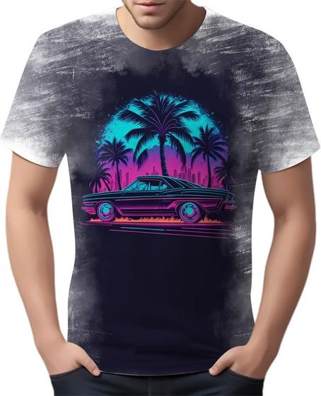 Imagem de Camiseta Camisa Estampadas Carros Moda Cenário Praia HD 5