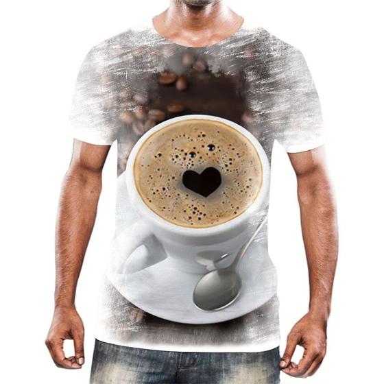 Imagem de Camiseta Camisa Estampas Eu amo Café Coffee Grãos Arte HD 18