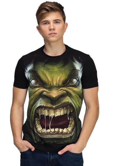 Imagem de Camiseta Camisa Hulk Uniforme Animes Marvel Infantil