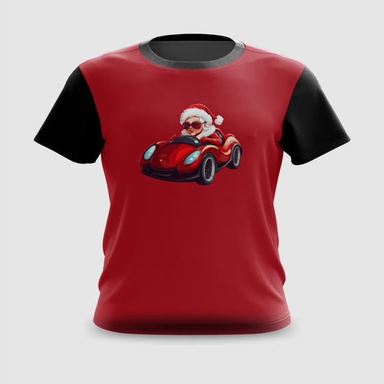 Imagem de Camiseta Camisa Mamãe Noel Carro Esportivo