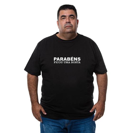 Imagem de Camiseta Camisa Masculina Algodao Plus Size Frase Engraçada Com Abridor De Garrafas Integrado