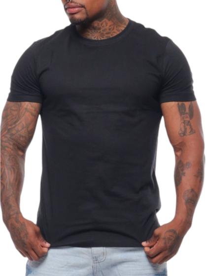 Imagem de Camiseta Camisa Masculina Algodão Slim Fit Básica