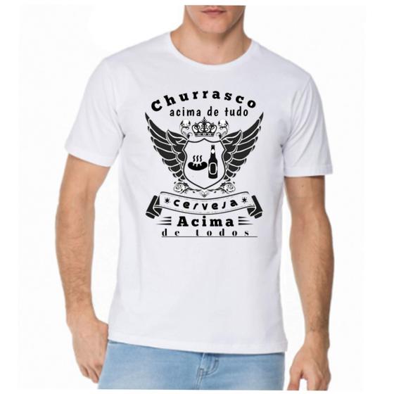 Camiseta camisa masculina churrasco cerveja churrasqueiro Menor preço em Camiseta camisa masculina churrasco cerveja churrasqueiro