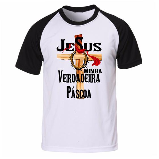 Imagem de Camiseta camisa masculina jesus cristo minha verdadeira Páscoa