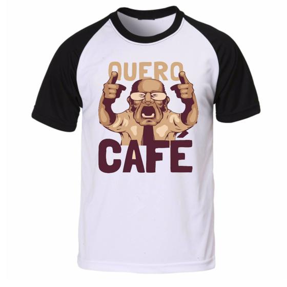 Imagem de Camiseta camisa masculina meme quero café personalizada