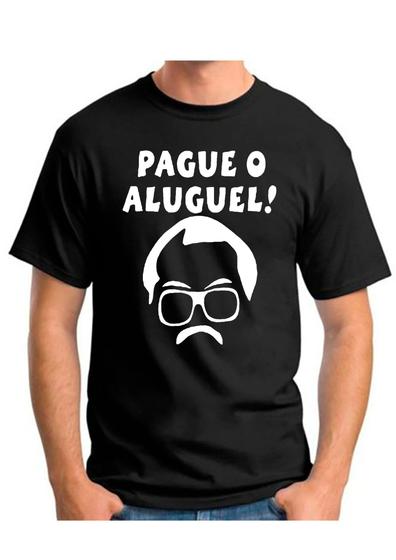 Imagem de Camiseta camisa masculina pague o aluguel senhor barriga turma do chaves