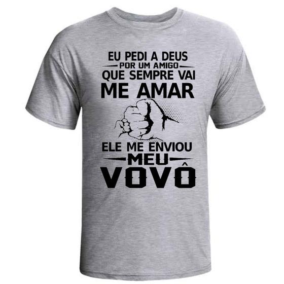 Imagem de Camiseta camisa masculina pedi Deus amigo vovô dia dos pais avô