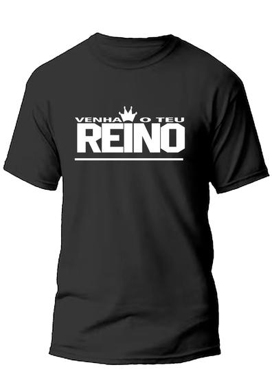 Imagem de Camiseta camisa masculina venha teu Reino gospel jesus cristo