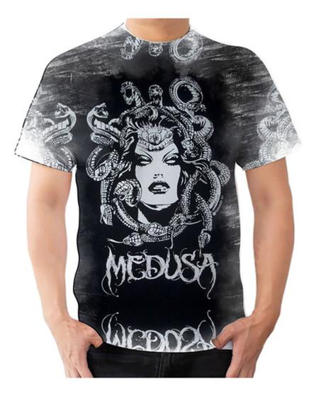 Camiseta Camisa Medusa Mitologia Grega Cobra 2 Estilo Vizu Camiseta