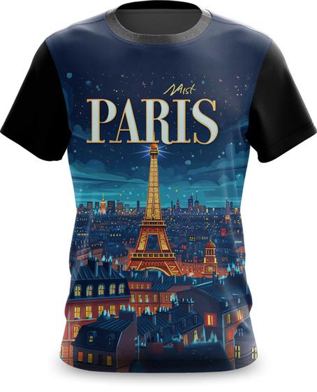 Imagem de Camiseta Camisa Noite em Paris Torre Eiffel 02