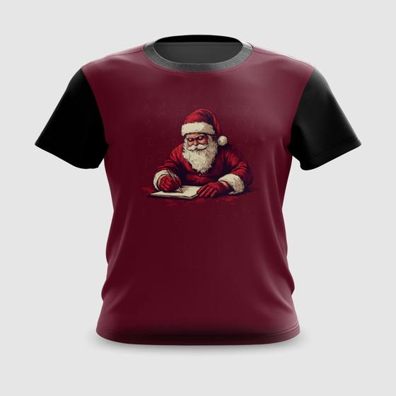 Imagem de Camiseta Camisa Papai Noel Escrevendo Cartas de Natal