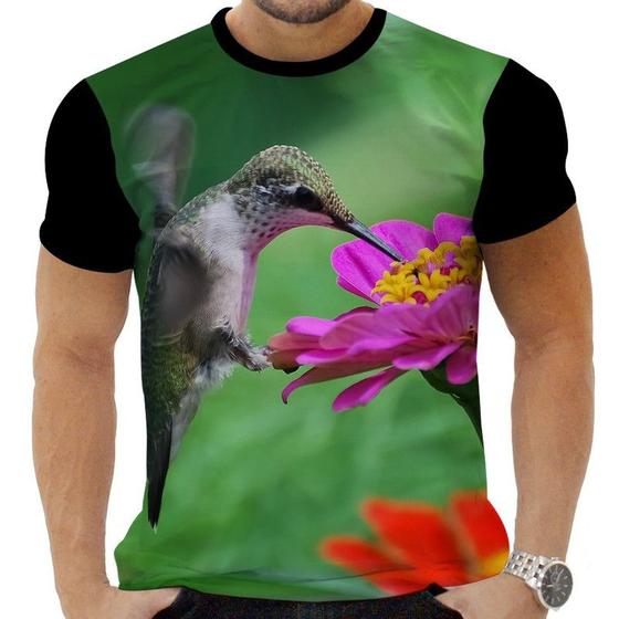 Imagem de Camiseta Camisa Personalizada Animais Beija Flor Fofo 1_x000D_