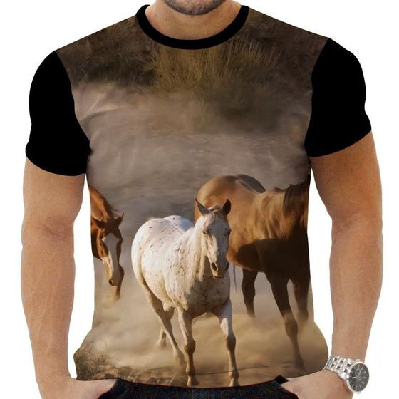 Imagem de Camiseta Camisa Personalizada Animais Cavalo 1_x000D_