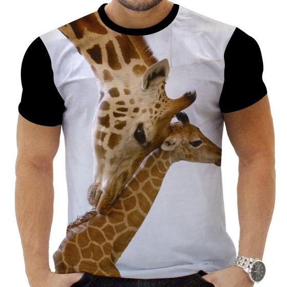 Imagem de Camiseta Camisa Personalizada Animais Girafa_x000D_