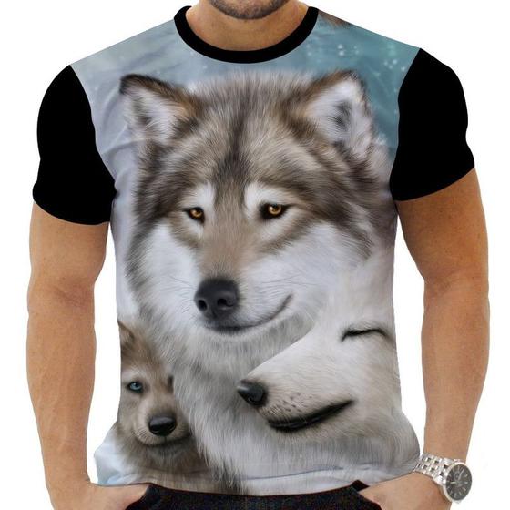 Imagem de Camiseta Camisa Personalizada Animais Lobos 1_x000D_