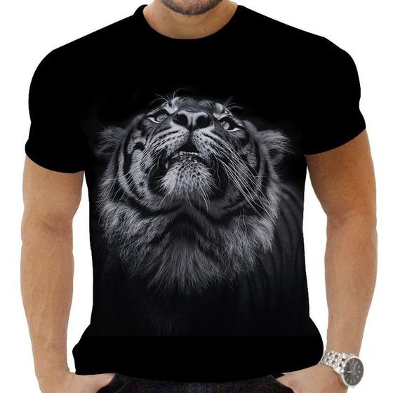 Imagem de Camiseta Camisa Personalizada Animal Felino Tigre Selva 10_x000D_