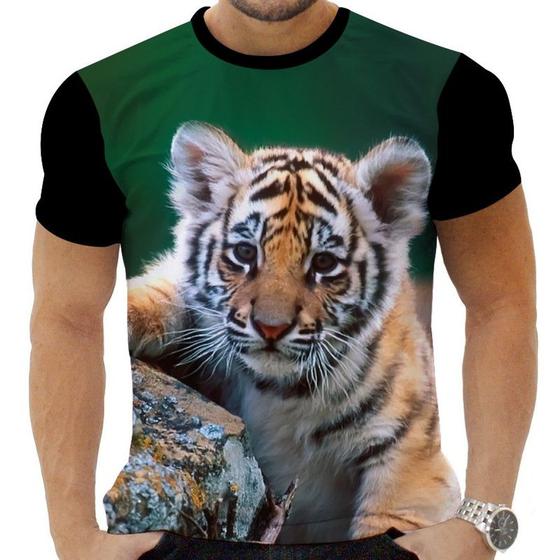 Imagem de Camiseta Camisa Personalizada Animal Felino Tigre Selva 11_x000D_