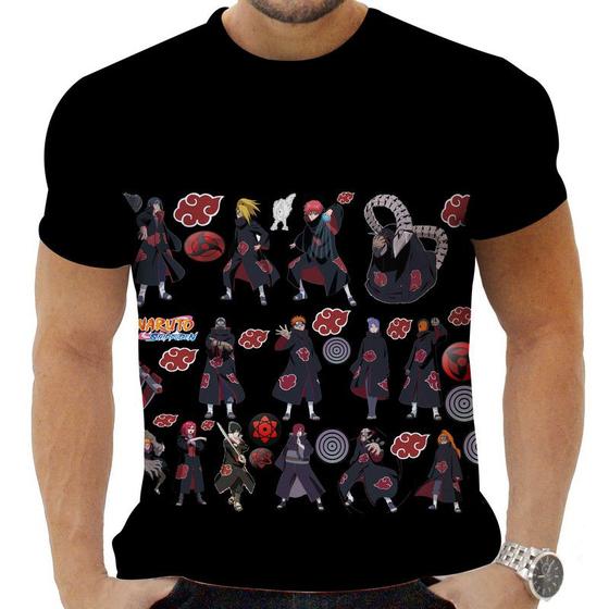 Imagem de Camiseta Camisa Personalizada Anime Naruto Akatsuki 04_x000D_