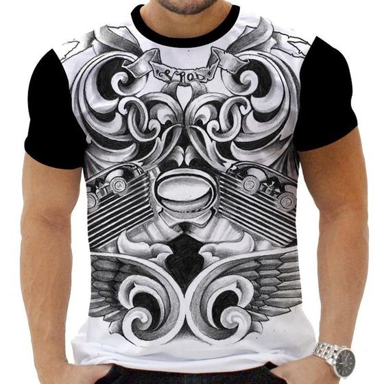 Imagem de Camiseta Camisa Personalizada Barber Tattoo Old School 7_x000D_