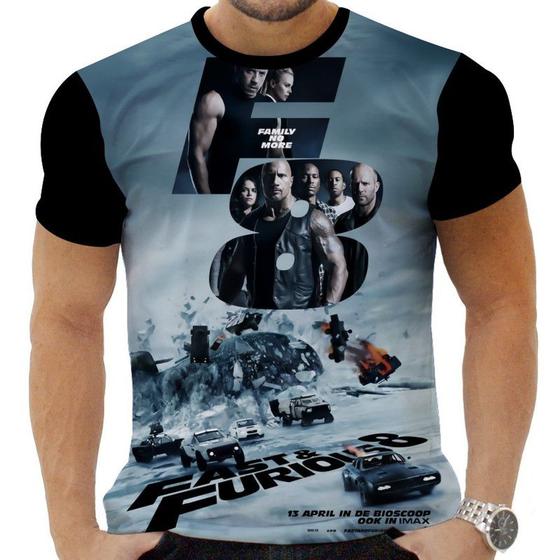 Imagem de Camiseta Camisa Personalizada Filmes Velozes e Furiosos 8_x000D_