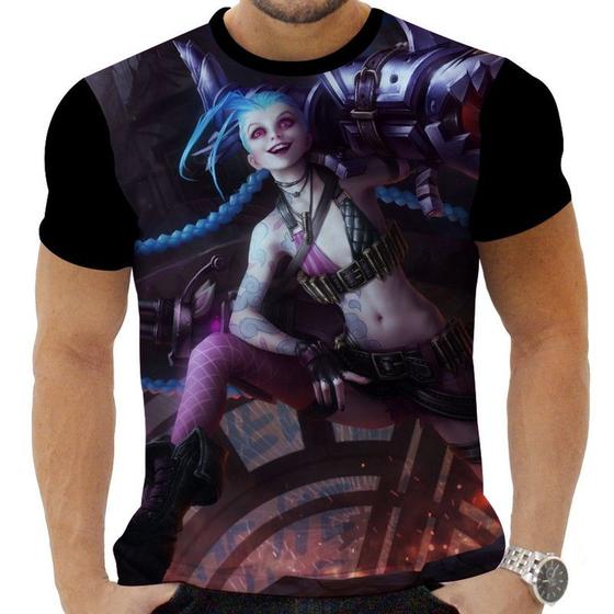 Imagem de Camiseta Camisa Personalizada Game Lol Jinx 2_x000D_