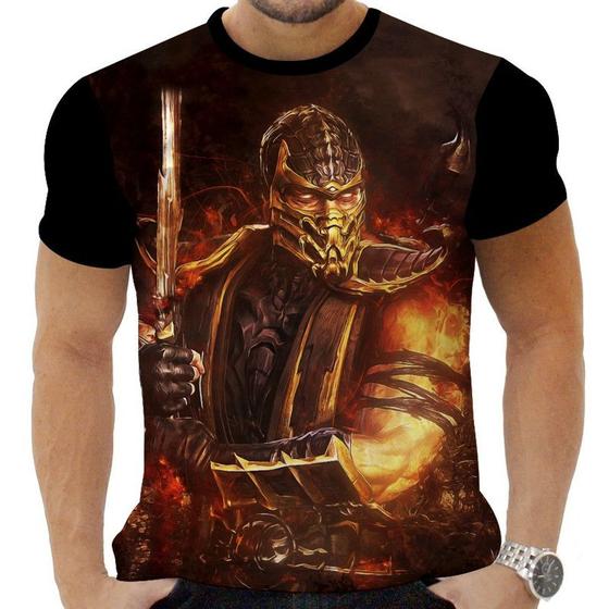 Imagem de Camiseta Camisa Personalizada Game Mortal Kombat Scorpion 1_x000D_