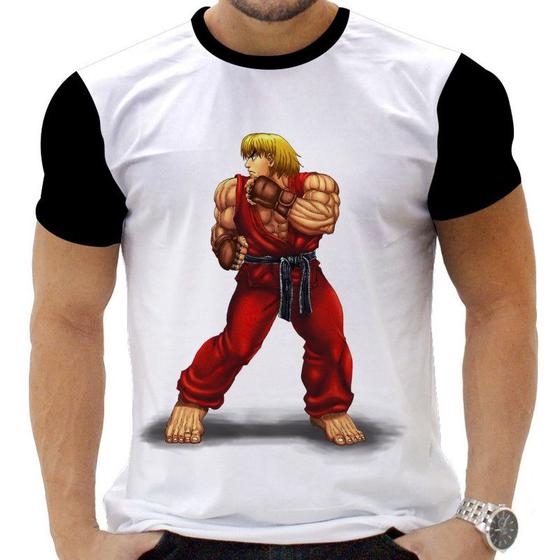 Camiseta Camisa Personalizada Game Street Fighter Ken 2_x000D_ Menor preço em Camiseta Camisa Personalizada Game Street Fighter Ken 2_x000D_