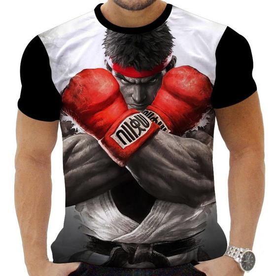 Camiseta Camisa Personalizada Game Street Fighter Ryu 3_x000D_ Menor preço em Camiseta Camisa Personalizada Game Street Fighter Ryu 3_x000D_