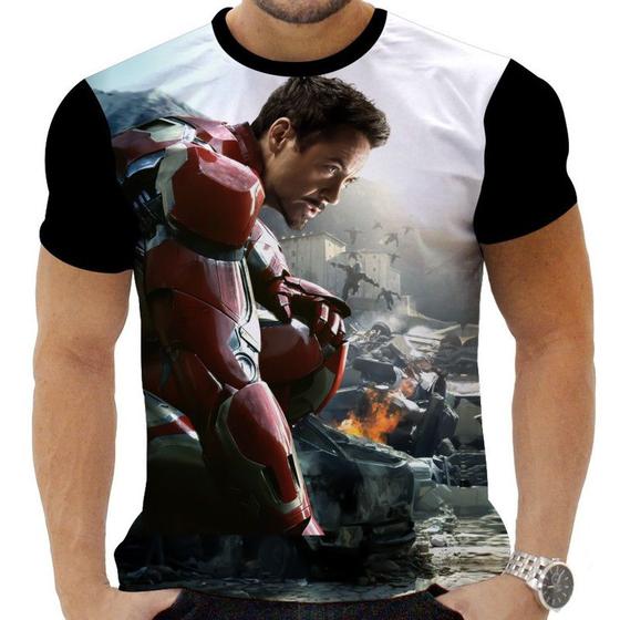 Imagem de Camiseta Camisa Personalizada Herois Homem De Ferro 5_x000D_