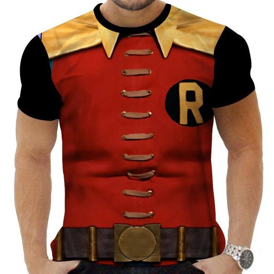 Imagem de Camiseta Camisa Personalizada Herois Traje Robin_x000D_