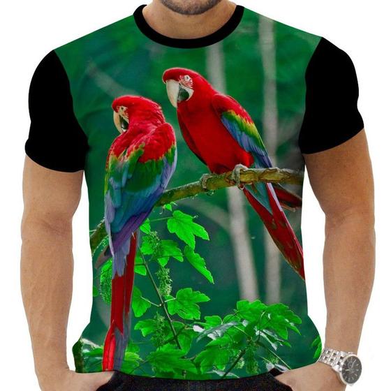 Imagem de Camiseta Camisa Personalizada Periquito Louro Loro Arara 7_x000D_