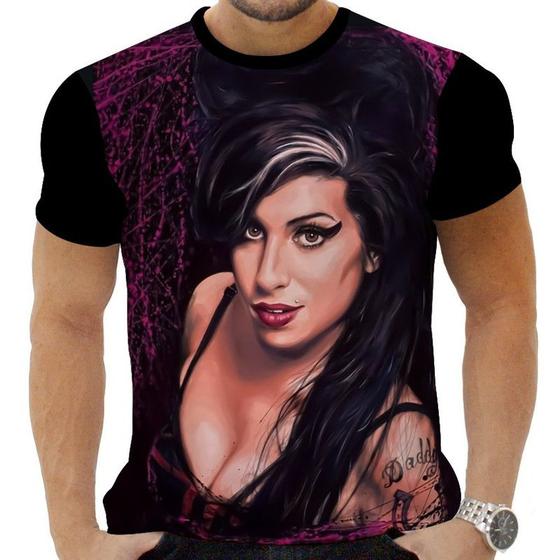 Imagem de Camiseta Camisa Personalizada Rock Amy Winehouse Arte 1_x000D_