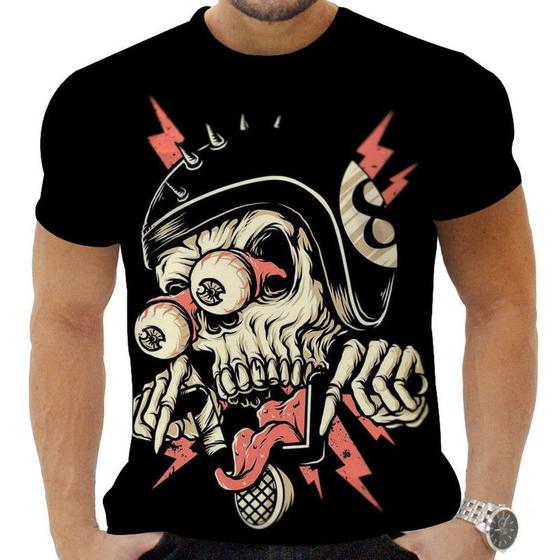 Imagem de Camiseta Camisa Personalizada Rock Horror Caveira 14_x000D_