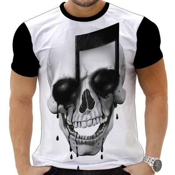 Imagem de Camiseta Camisa Personalizada Rock Horror Caveira 45_x000D_