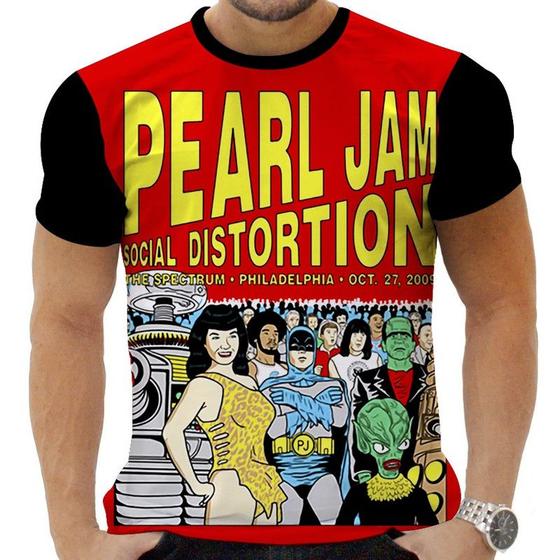 Imagem de Camiseta Camisa Personalizada Rock Metal Pearl Jam 40_x000D_