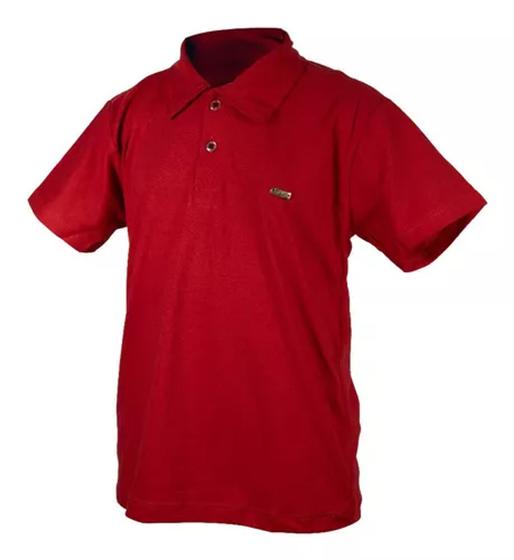 Imagem de Camiseta Camisa Polo Infantil Vermelha, Azul, Verde 2 Ao 8