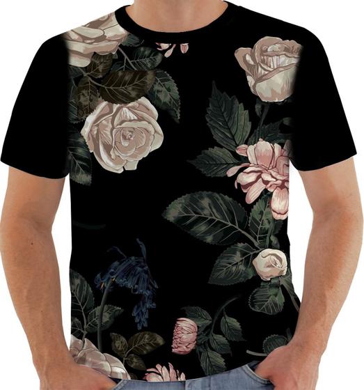 Imagem de Camiseta Camisa Primavera Flores Girassol Rosas Plantas