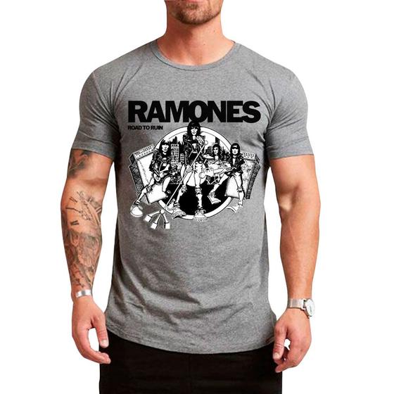 Imagem de Camiseta camisa  Ramones road to ruin rock punk masculino, feminino, exclusiva