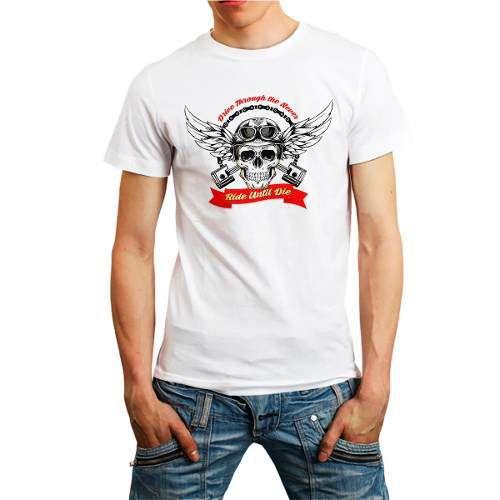 Imagem de Camiseta Camisa Skull Caveira Moto Harley Davidson Barato