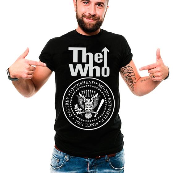 Imagem de Camiseta camisa The Who logo bandeira exclusiva, unissex varias cores