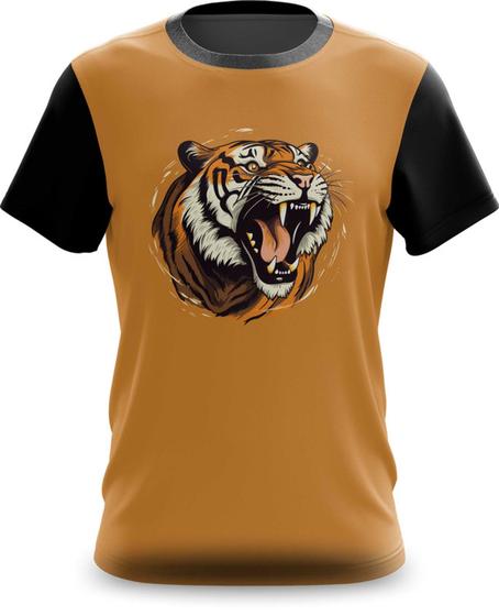 Imagem de Camiseta Camisa Tigre Bravo e Feroz Rugindo