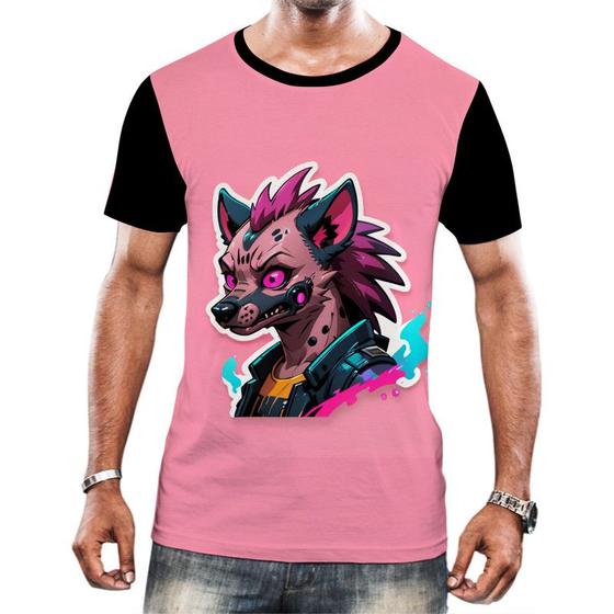 Imagem de Camiseta Camisa Tshirt Animais Cyberpunk Hienas Savanas 1